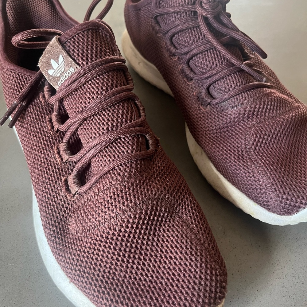 Adidas Mens Tubular Shadow Trace Maroon Burgundy Athletic Shoes 9 1/2